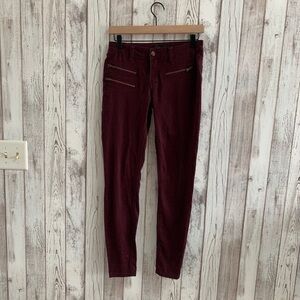 Cred Ny burgundy skinny leg jeans size 3